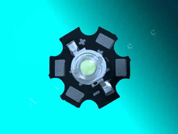 3W High Power LED auf Starplatine 90 000K -  100 000K blau cyan grün weiß 485nm - 490nm